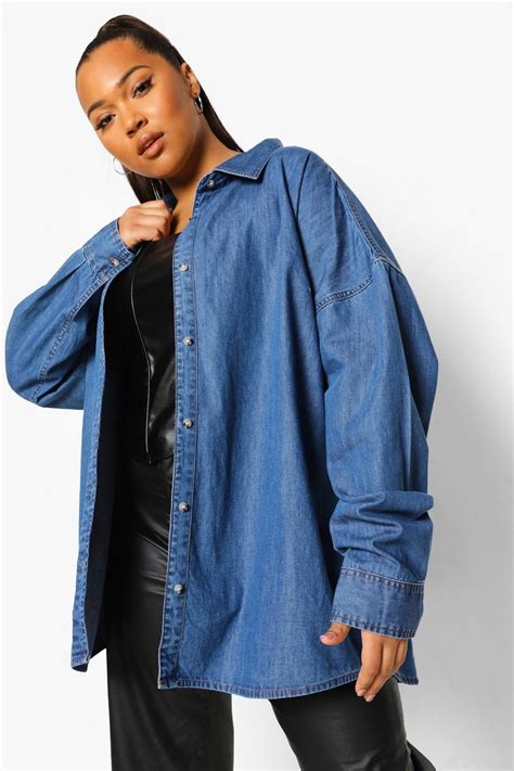 oversize denim shirt men